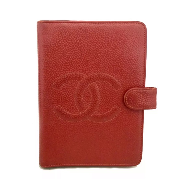 CHANEL Handbags - CHANEL CC Logo Caviar Leather Agenda Notebook